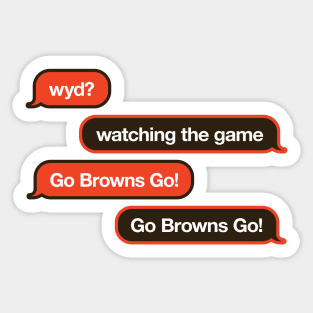 Browns WYD Text Sticker